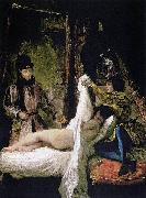 Eugene Delacroix Showing his Mistress oil painting reproduction